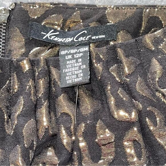 NWT Kenneth Cole New York The Verona Jacquard Leopard Skirt Size 8P - Picture 3 of 8